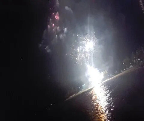 Hawaii Fireworks Stock Footage 97417432