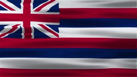 Hawaii flag animation Stock Footage 312485186