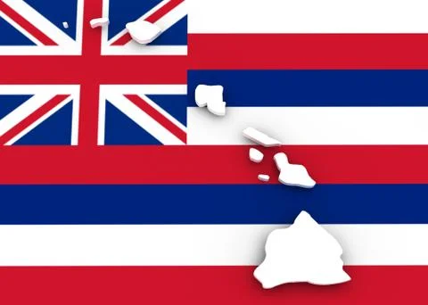 Hawaii flag Stock Illustration