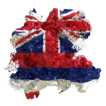 Hawaii flag liquid Stock Illustration