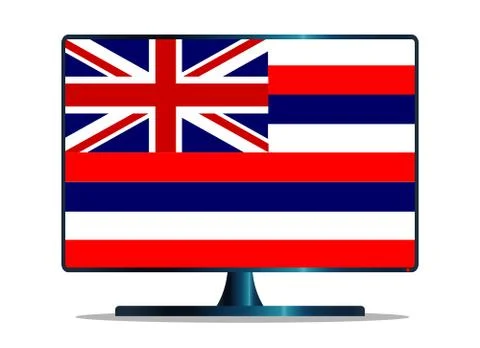 Hawaii Flag TV Stock Illustration