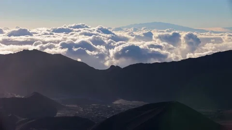 Hawaii, Haleakala Cloud Timelapse Video stock 96223530