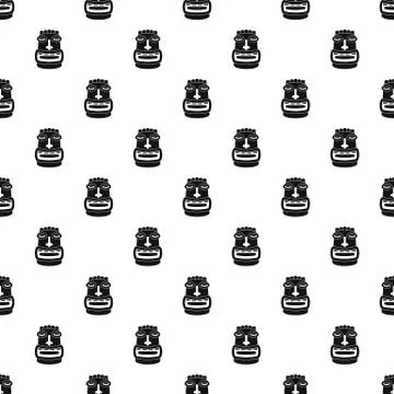Hawaii idol face pattern seamless Illustrazione stock
