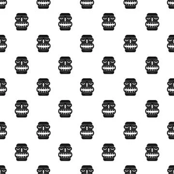Hawaii idol head pattern seamless vector 스톡 일러스트