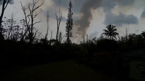 Hawaii Kilauea Volcano Fissure 8 Stock Footage