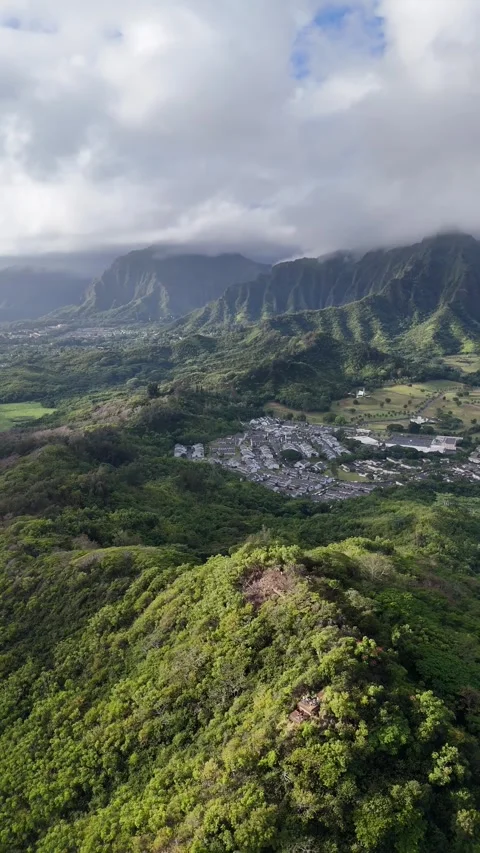 Hawaii Koolau range Video stock 326049154