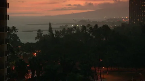 Hawaii at night Video stock 986613