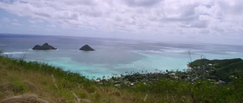 Hawaii Ocean Overlook Path Stock Footage 136698075