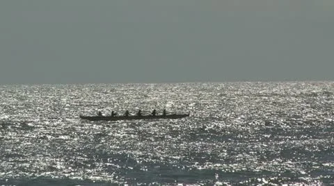 Hawaii Outrigger Canoe Stock Footage 11275857