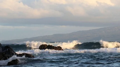 Hawaii Pacific Ocean waves Stock Footage 101619313