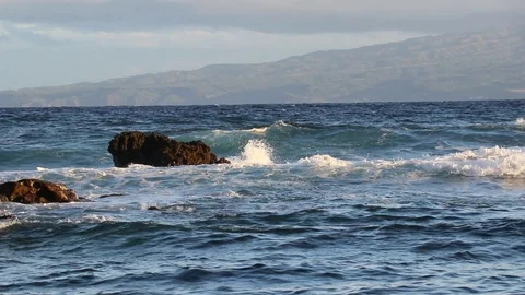 Hawaii Pacific Ocean waves Stock Footage 101619400