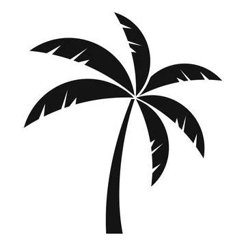 Hawaii palm icon simple vector. Summer tree Illustrazione stock