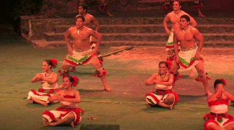 Hawaii polynesian culture dance close M HD Stock Footage