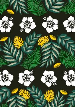 Hawaii seamless pattern Stock Illustration