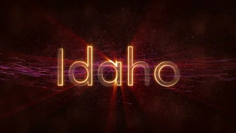Hawaii - Shiny looping state name text animation Stock Footage 99575305