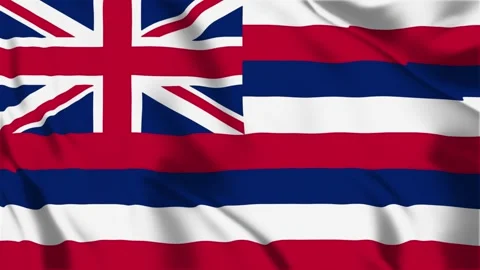 Hawaii State Flag Loop 4K Stock Footage 243874007