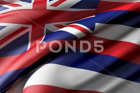 Hawaii State flag Stock Photos