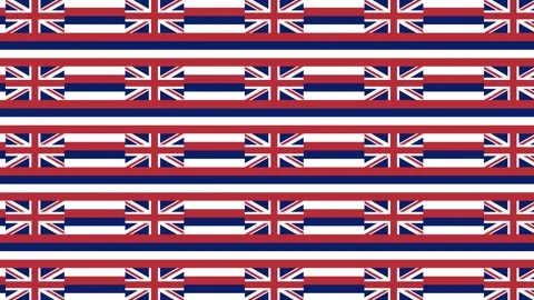 Hawaii State Flag Seamless Repeating Pattern Background Loop. Stock Footage 340456073