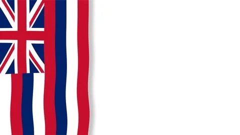 Hawaii State Flag Vertical Border on White Background for Statehood Day Cel.. Stock Illustration