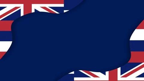 Hawaii Statehood Day Celebration Background with Hawaiian Flag and Copy Spa.. Stock Footage 340506953
