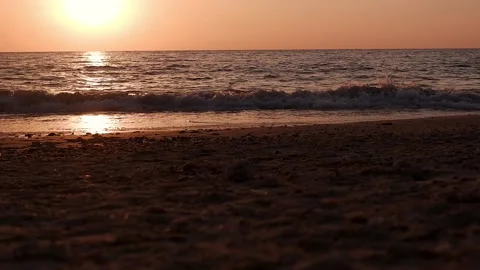 Hawaii sundown beach amazing view. Summer tropical sunset or sundown over the Stock Footage 150653453