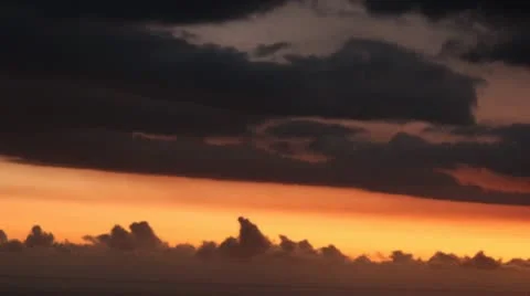 Hawaii sunset clouds FULL HD Stock Footage 19106262
