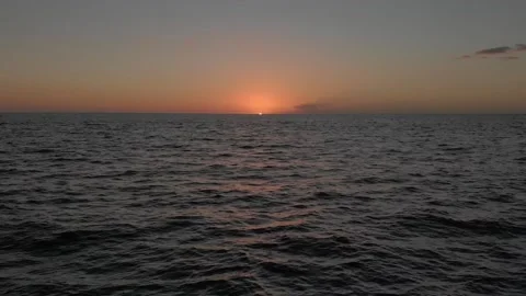 Hawaii Sunset Drone Ocean Stock Footage 151265802