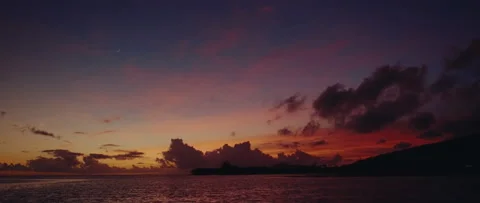 Hawaii Sunset Dusk Stock Footage 231719012