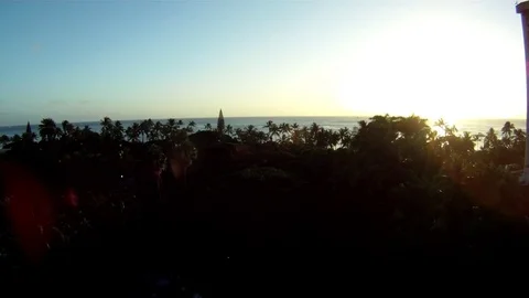 Hawaii Sunset Stock Footage 70874394