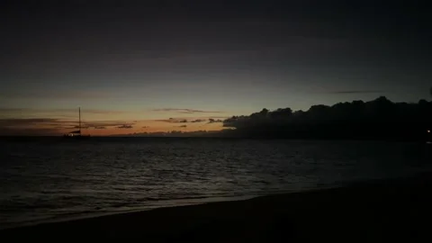 Hawaii Sunset over the Ocean Stock Footage 201492896