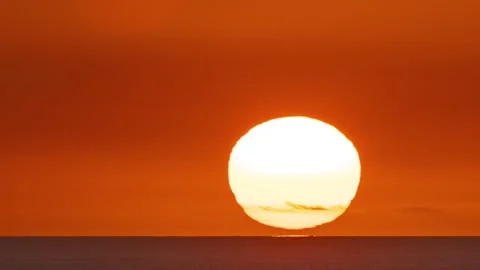 Hawaii Sunset Time Lapse Ocean Video stock 255624519