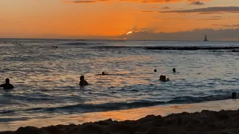 Hawaii Sunset Timelapse Stock Footage 166452988