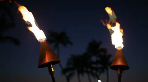Hawaii torch Stock Footage 11143374
