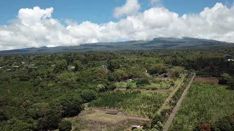 Hawaii volcano aerial view Stock Footage 148696147