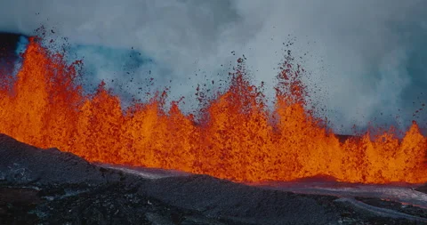Hawaii Volcano Lava Eruption Stock Footage 232603801