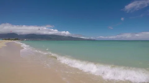 Hawaiian beach on maui Stock Footage