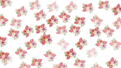 Hawaiian flower seamless pattern Stock Footage 325973684