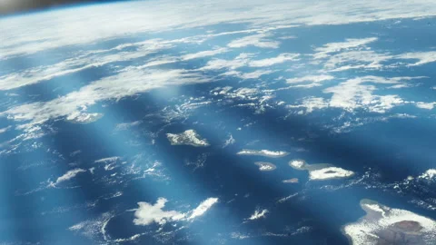 The Hawaiian Islands Seen from Space. Elements of this Video furnished by NASA. Stock Footage 132751823