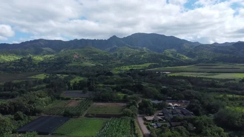 Hawaiian Landscape Drop Stock Footage 259829569