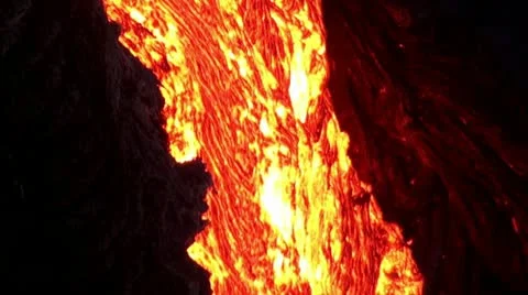 Hawaiian Lava Flow - FULLHD Stock Footage