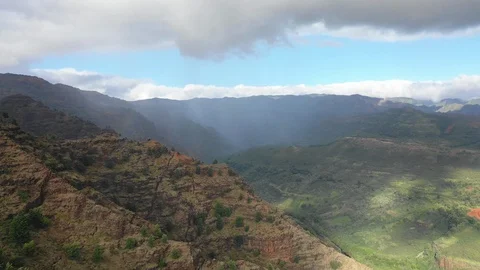 Hawaiian Mountain Range Landscape Video stock 105373859