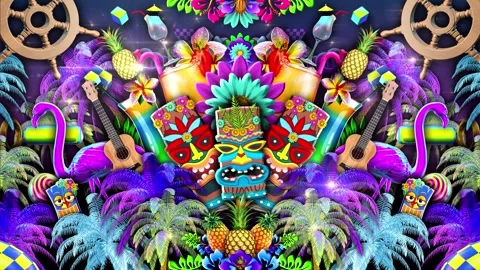 Hawaiian Party Background Stock Footage 346153242