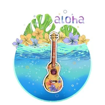 Hawaiian postcard Stock Illustration