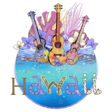 Hawaiian postcard Stock Illustration