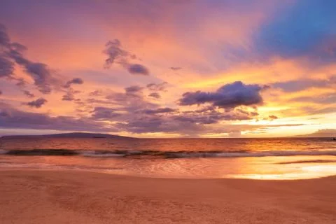 Hawaiian sunset Stock Photos