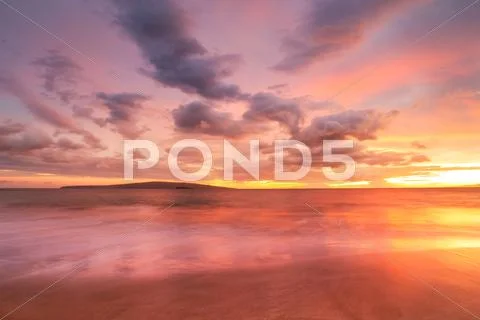Hawaiian sunset Stock Photos