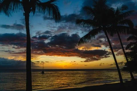 Hawaiian sunset Stock-Fotos