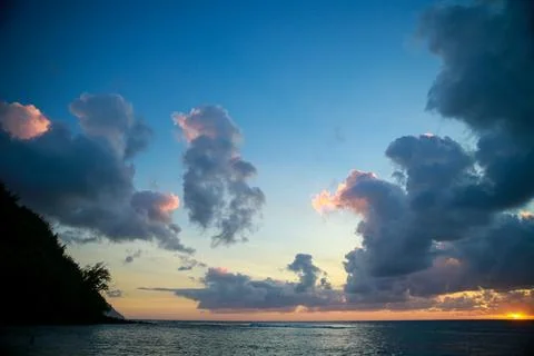 Hawaiian Sunset Stock Photos