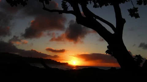 Hawaiian Sunset Timelapse Stock Footage 62067650