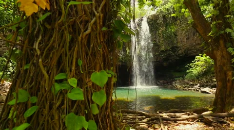 Hawaiian Waterfall Stock Footage 52985657